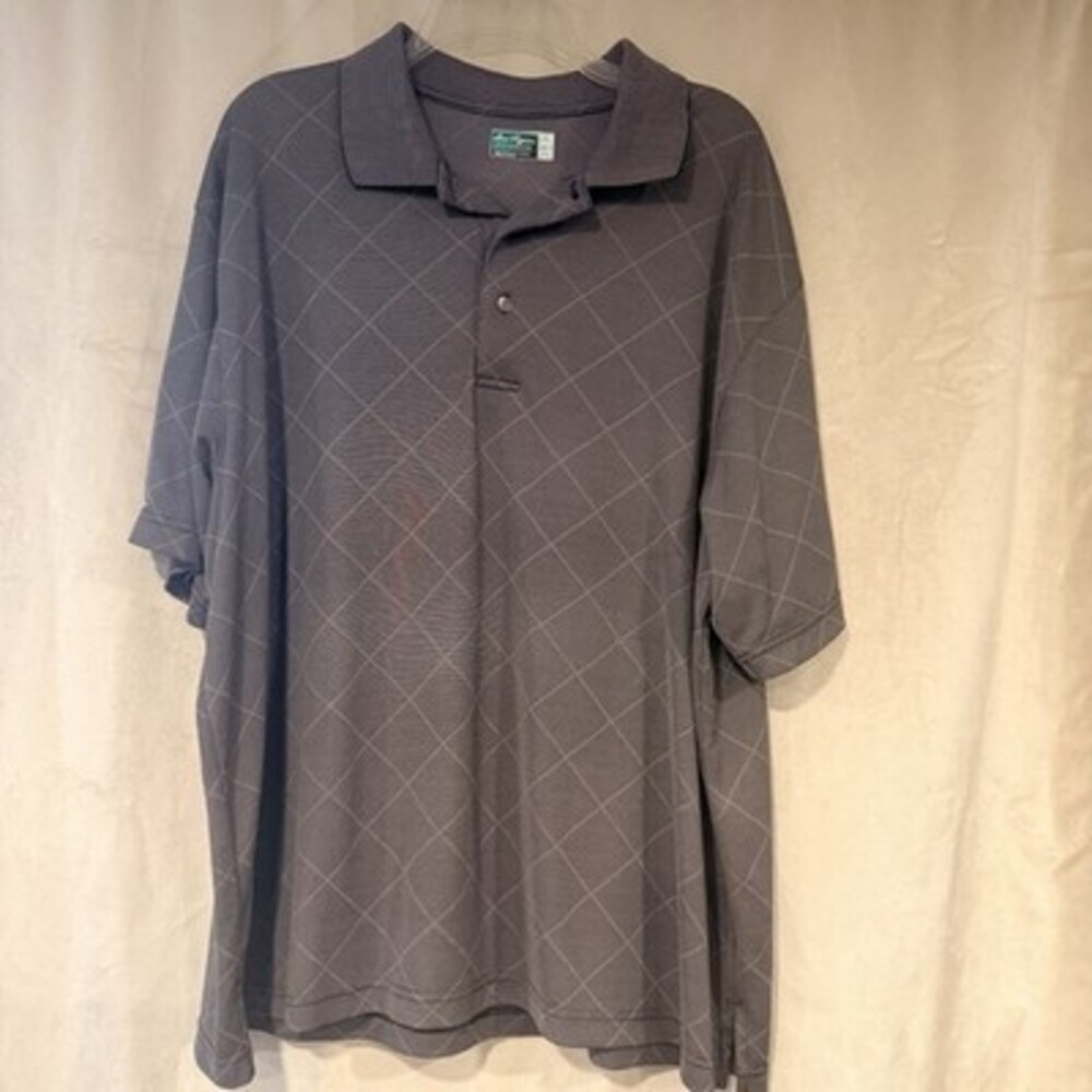 Ben Hogan Shirt Men's Color Gray Short Sleeve Golf Casual Performance Size 2XL